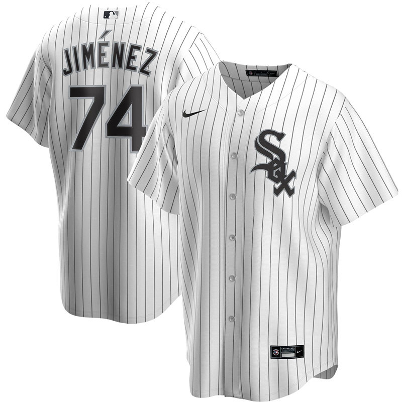 2020 MLB Men Chicago White Sox #74 Eloy Jimenez Nike White Home 2020 Replica Player Jersey 1->chicago white sox->MLB Jersey